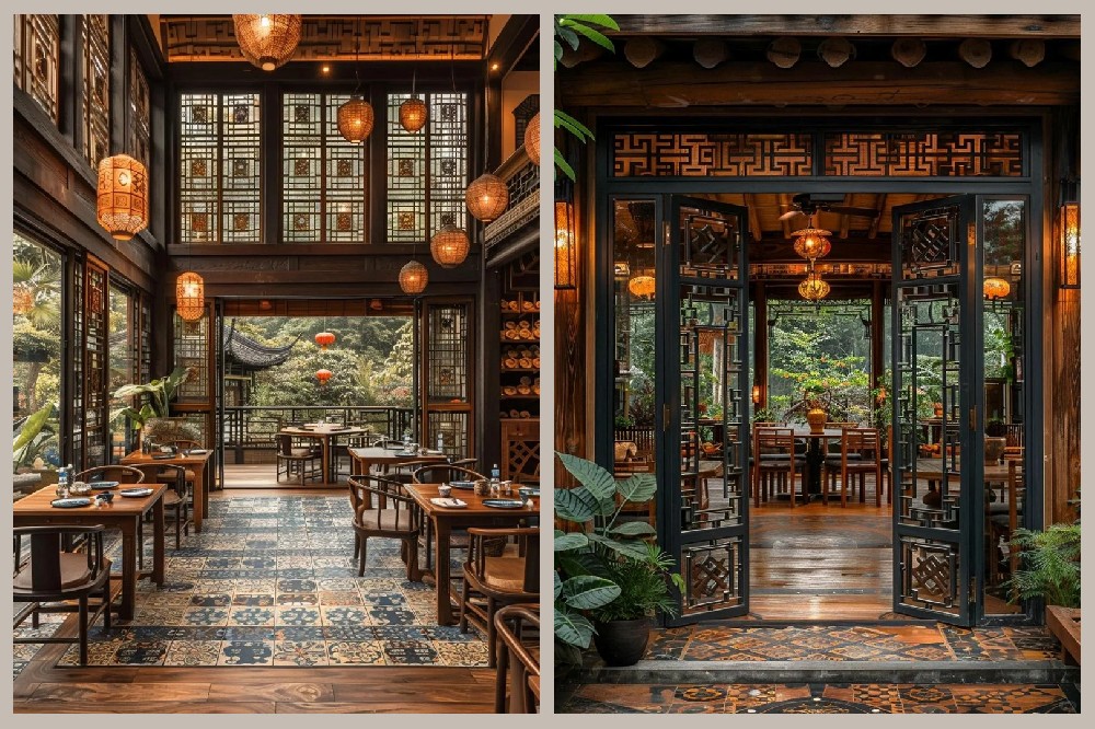 庭院仿古门窗,一窗一世界